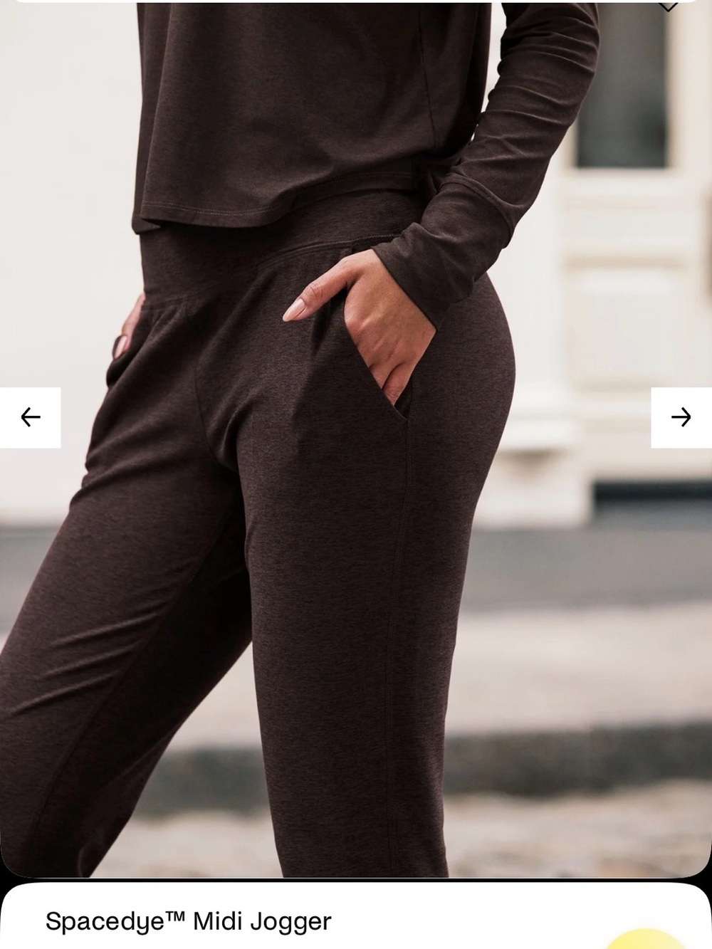 NWT Beyond Yoga Spacedye™ Midi Jogger in Dark Brown, Size Small - Picture 1 of 8